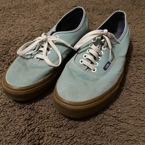 Mens size 10 - light blue/teal vans lows